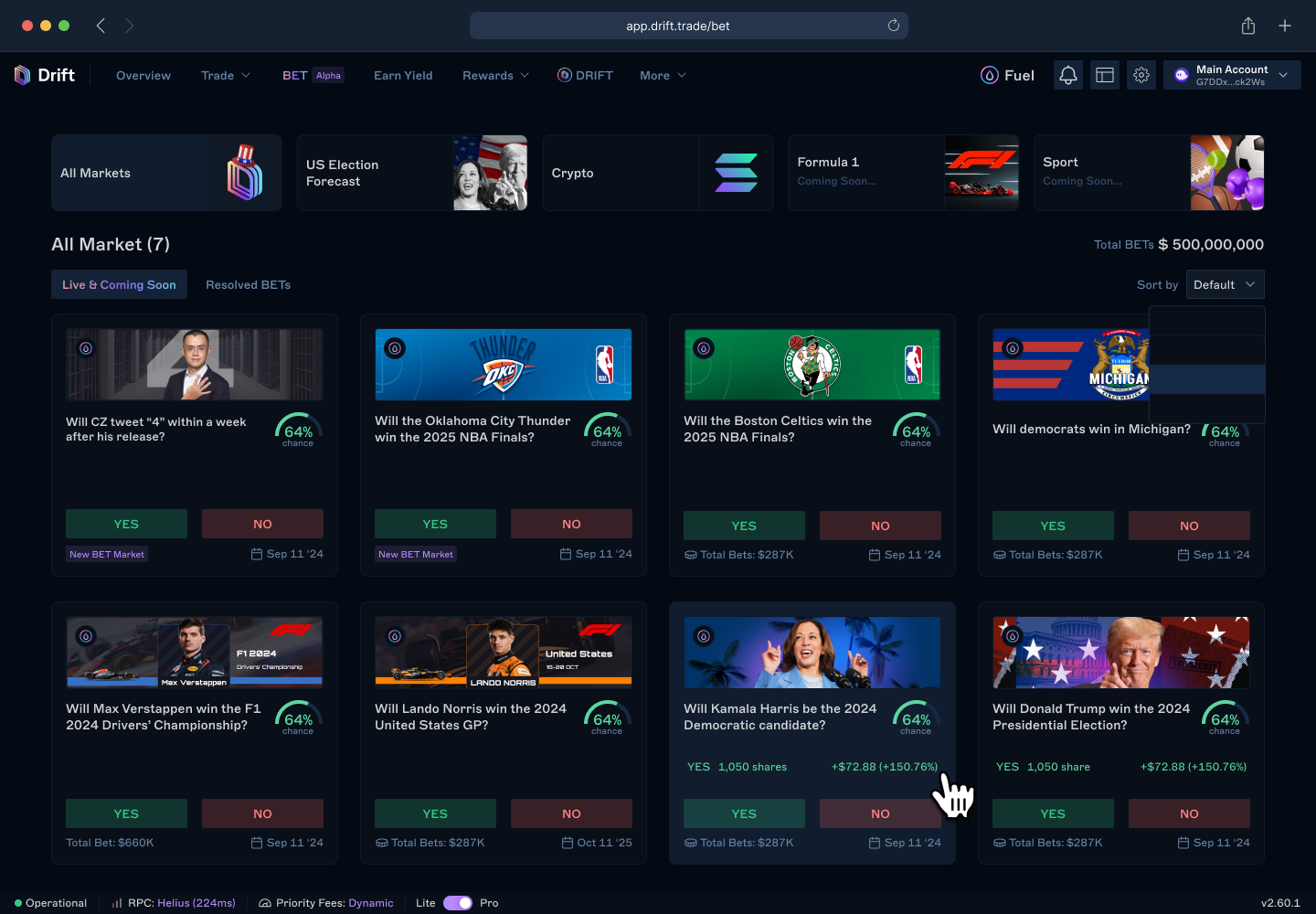V2 Drift BET — Home Page