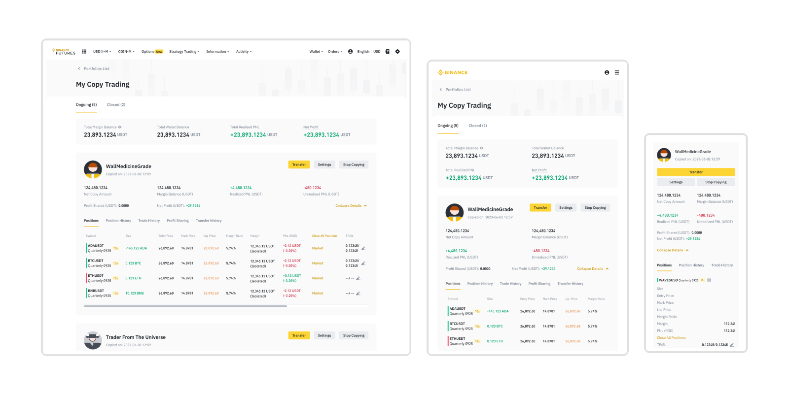 Web — My Copy Trading