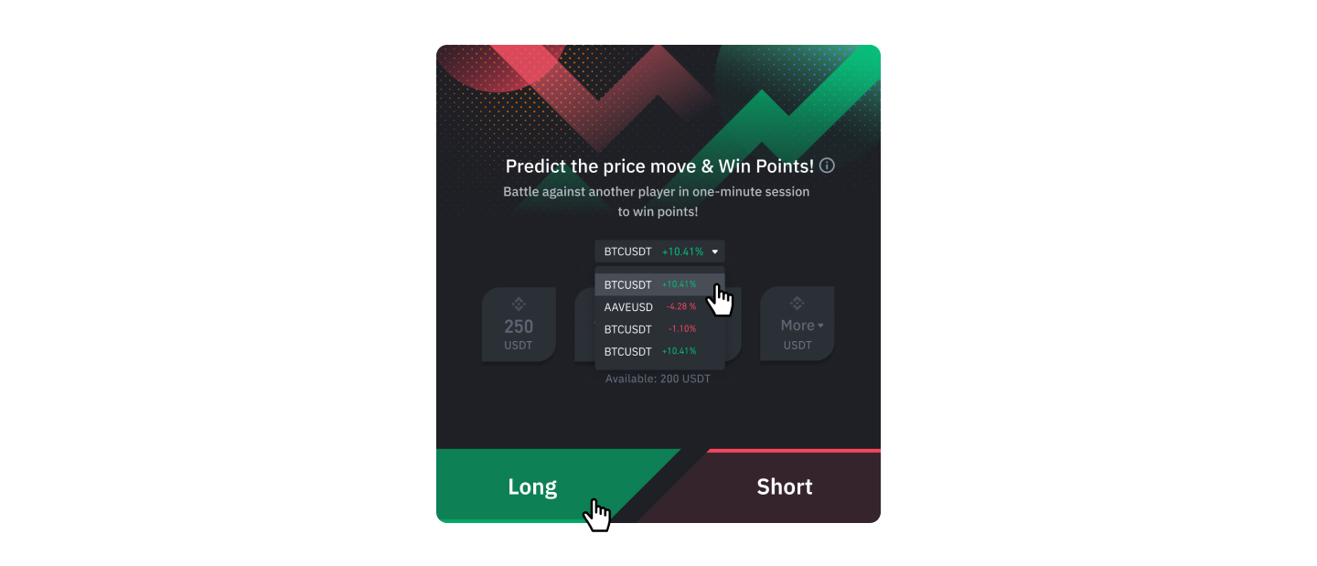 Binance Futures Battle control panel