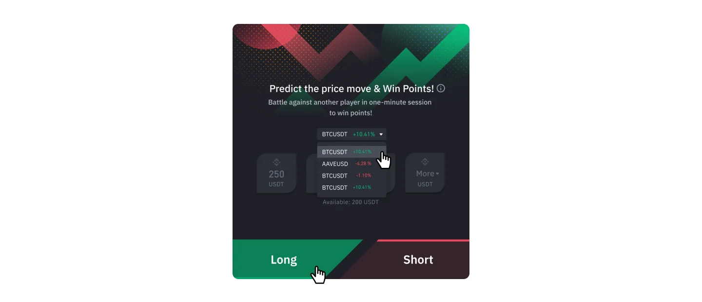 Binance Futures Battle control panel