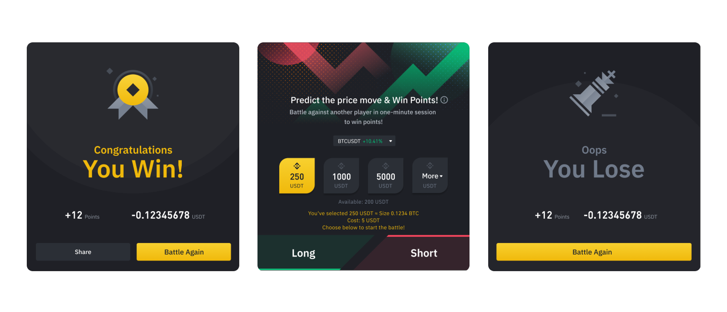 Binance Futures Battle matching and results