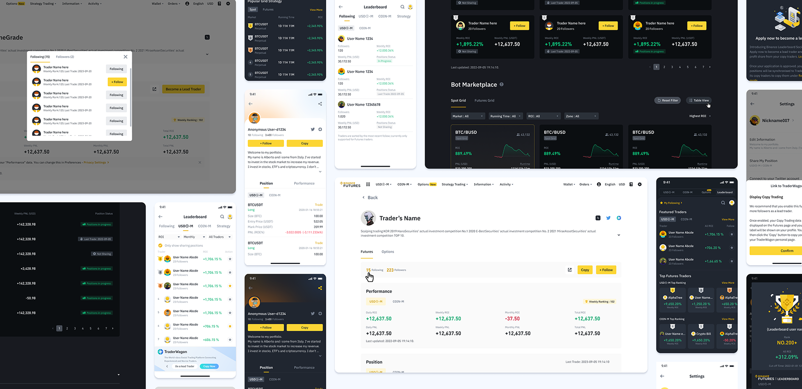 Binance Futures Leaderboard web key screen